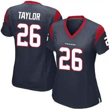 Navy Blue Women's J.J. Taylor Houston Texans Game Team Color Jersey