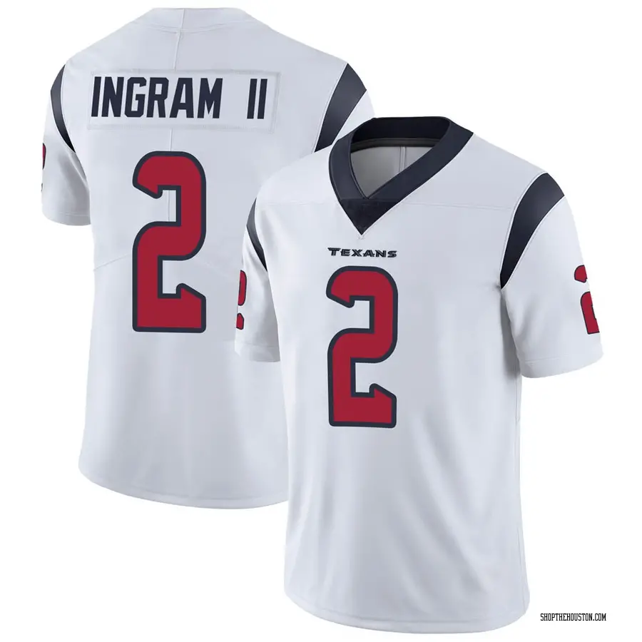 جك مويه Men's Houston Texans #2 Mark Ingram II White Vapor Untouchable Limited Stitched Jersey شعار سيفين ونخلة اسود